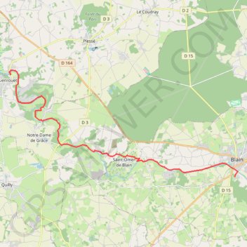 Voie Pte St Mathieu - Guenrouet - Blain-5996954 GPS track, route, trail