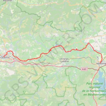 Chemin de Piémont GPS track, route, trail