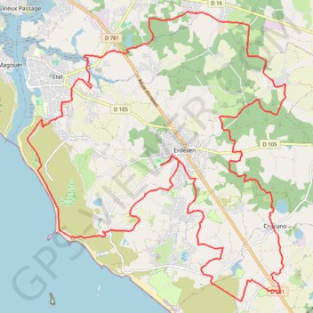 Rando Erdeven GPS track, route, trail