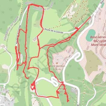 Balade de bornes au Verdun GPS track, route, trail
