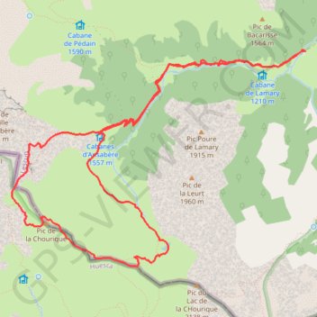 Pic de la Chourique GPS track, route, trail