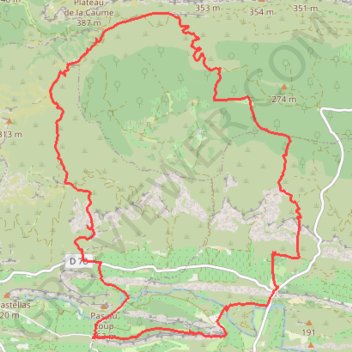 Le Destet GPS track, route, trail