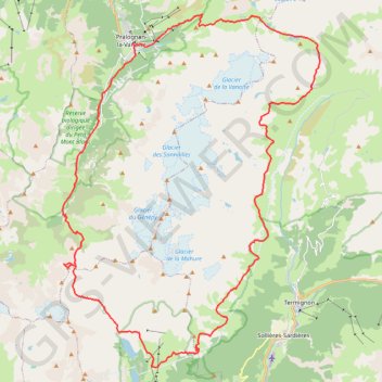 Tour des glaciers de la Vanoise GPS track, route, trail