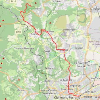 Clermont-Ferrand / Volvic GPS track, route, trail