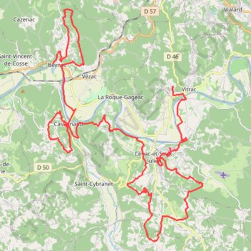 J6 Beynac-et-Cazenacc - Vitrac GPS track, route, trail
