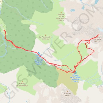 Rocher d'Arguille, Couloir SW (Belledonne) GPS track, route, trail