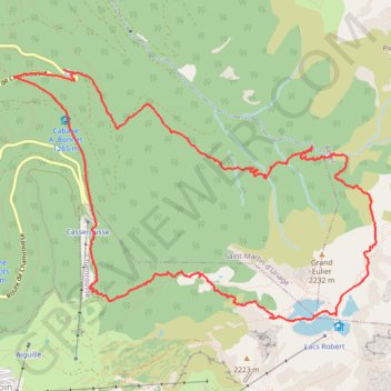 Cascade de l'Oursiere et lacs Robert GPS track, route, trail