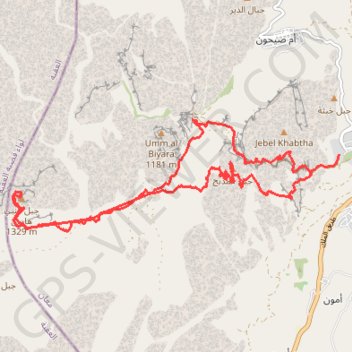 Mont Aaron (Jordanie) GPS track, route, trail