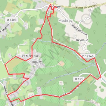 Madirac - le Carpe GPS track, route, trail