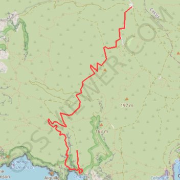 Calanques - L'Oule (Belvédère) GPS track, route, trail