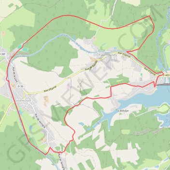 Chemins du Cœur des Vosges - Plage des américains à la Michotte GPS track, route, trail