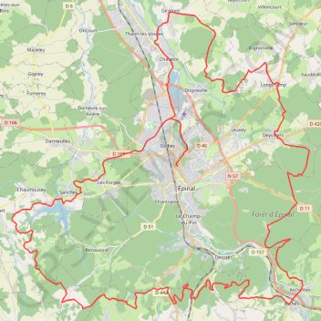 Chemins du Cœur des Vosges - Circuit des Forts GPS track, route, trail