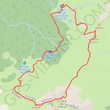 Le Grand Arc GPS track, route, trail