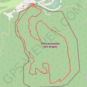 Visite au parc animalier des Angles (pyrénées orientales) GPS track, route, trail