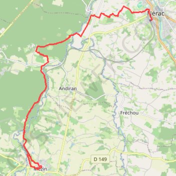 De Nérac à Mézin, avec le train touristique - Pays d'Albret GPS track, route, trail