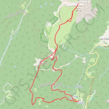 Raquettes et ski de rando au Charmant Som GPS track, route, trail