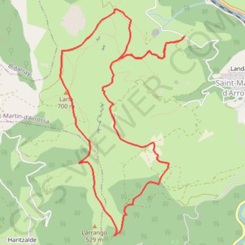 Balade au Coeur du Pays Basque GPS track, route, trail