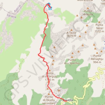 Et1 - étape de Bavella au Refuge d'Asinao GPS track, route, trail