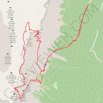 Soeur Sophie par le Col des deux Soeurs et le pas de l'oeil (Vercors) GPS track, route, trail