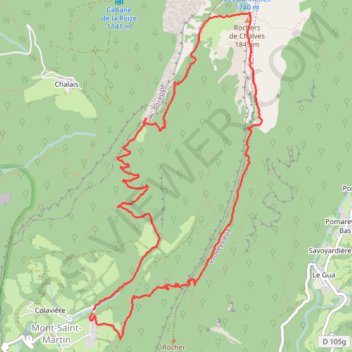 Rocher de Chalves GPS track, route, trail