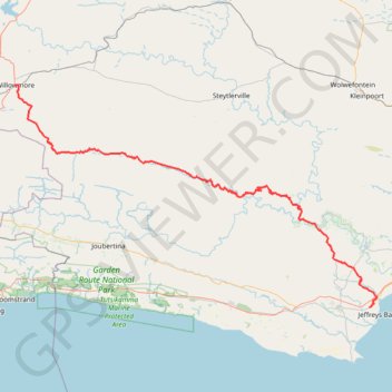 Willowmore - Jeffreys Bay GPS track, route, trail