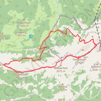 Buchsteg - Oberhaupt - Pilatus Kulm - Tomlishorn GPS track, route, trail