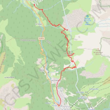 Rando cascade de la Vuzelle GPS track, route, trail
