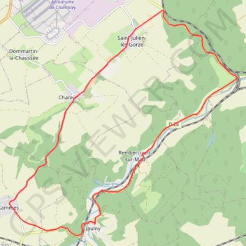 La vallée du Rupt de Mad - Jaulny GPS track, route, trail