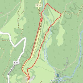 Montanges - Voie du Tram et retour par la route de Champfromier GPS track, route, trail