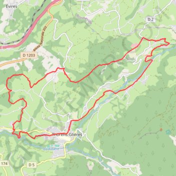 Boucle depuis Thorens-Glières par le Col des Fleuris GPS track, route, trail