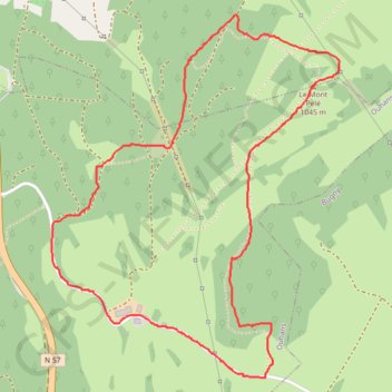 Le Mont Pelé - Jura GPS track, route, trail
