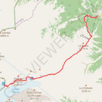 Cabane du trient champex lac GPS track, route, trail