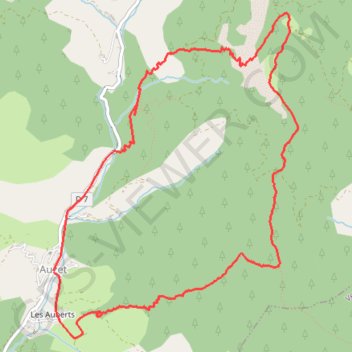La Peyronnière, en boucle à partir d'Auzet GPS track, route, trail