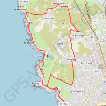 Quiberon GPS track, route, trail