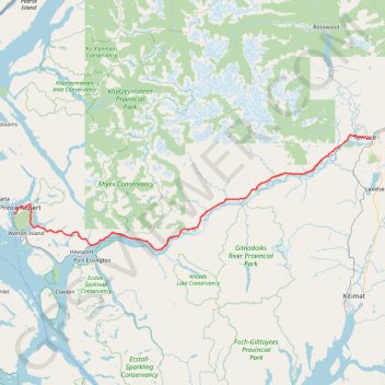 Prince Rupert - Terrace GPS track, route, trail