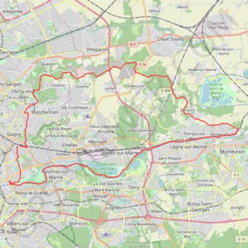 La Dhuys - La Marne GPS track, route, trail