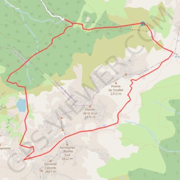 Boucle Prabert - Col de la Mine de Fer - Coche GPS track, route, trail