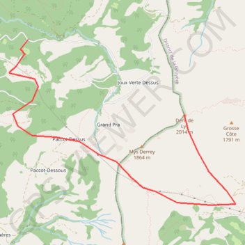 Dent de Lys depuis les Paccots GPS track, route, trail