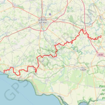 GR364 De La Réorthe à Bourgenay (Vendée) GPS track, route, trail