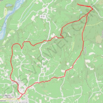 Le Belvédère du Serre de la Garde - Départ Cairanne GPS track, route, trail