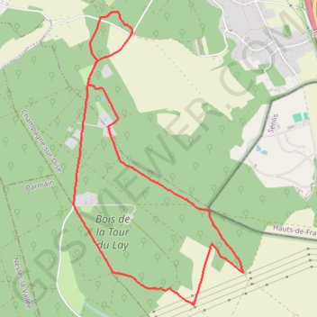 Bois de la Tour du Lay - Renouval-Ronquerolles GPS track, route, trail