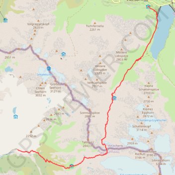 Sardasca à Madlener GPS track, route, trail