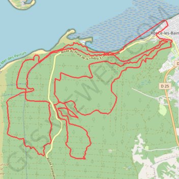 Ronce les Bains 46 kms GPS track, route, trail