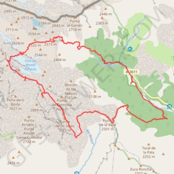 Pineta - Anisclo - Mont Perdu GPS track, route, trail
