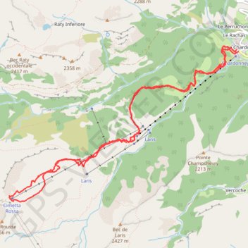Cimetta Rossa GPS track, route, trail