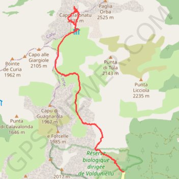 Capu Tafunatu GPS track, route, trail