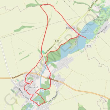 Le marais de Vermand GPS track, route, trail