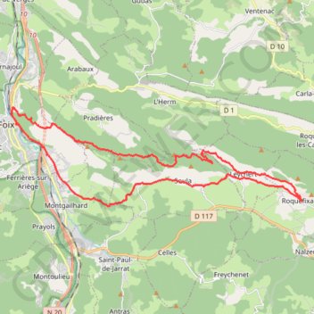 Foix - Roquefixade - Sentier cathare GPS track, route, trail