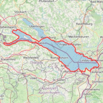 Tour du lac de Constance GPS track, route, trail