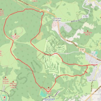 Le tour du Pariou depuis Orcines GPS track, route, trail